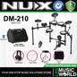 NUX DM-210 Full Mesh Digital Drum with PA-50 50 Watt Monitor Speaker Amplifier (DM210 DM 210)