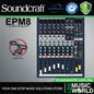 Soundcraft EPM8 10 Channel Analog Mixer with 8 Mic Preamps (EPM 8)