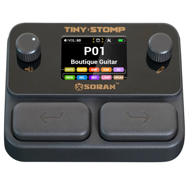 SORAN Tiny Stomp Multi Effect Electric Guitar and Bass Processor with Dual Mode Bluetooth