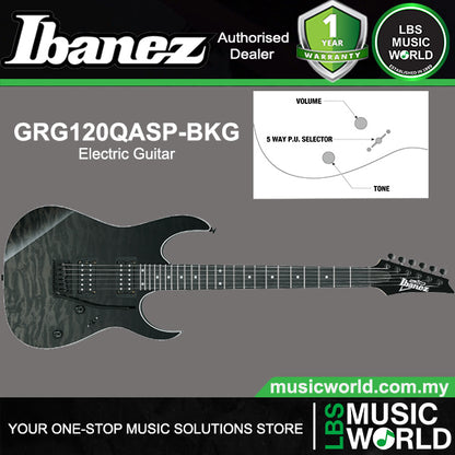 Ibanez GRG120QASP Poplar Body Electric Guitar HH Pickup with Tremolo (GRG120 QASP)