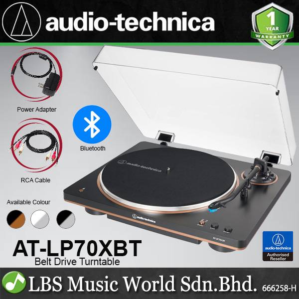 Audio Technica AT-LP70XBT Black Fully Automatic Wireless Bluetooth Belt Drive Turntable (ATLP70XBT LP70X LP70)