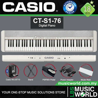 Casio CT-S1-76 76 Key Portable Digital Piano with Bluetooth (CTS1 76)