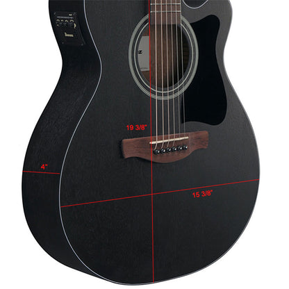 Ibanez VC44CE Cutaway Grand Concert Body Acoustic Electric Guitar with Nandu Wood Fretboard - Open Pore Natural (VC44 CE)