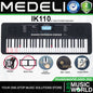 Medeli IK110 61 Keys Portable Keyboard Complete Package with Original Adapter - Black
