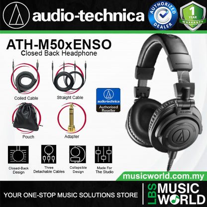 Audio Technica ATH-M50x Professional Monitor Studio Headphone Black (ATH M50X)