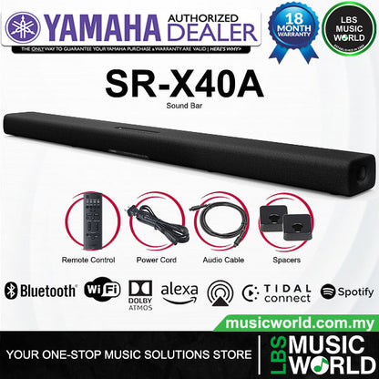 Yamaha SR-X40A Sound Bar with Dolby Atmos® and Alexa Built-In (SRX40A)