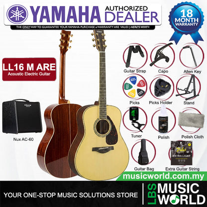 Yamaha LL16M ARE 41'' Jumbo Solid Spruce Acoustic Electric Guitar With Pickup (LL 16M)