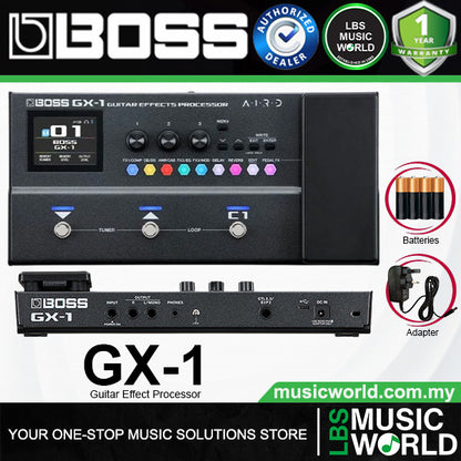 Boss GX-1 Portable Guitar Effects Processor with Bluetooth for Electric Guitar (GX1)