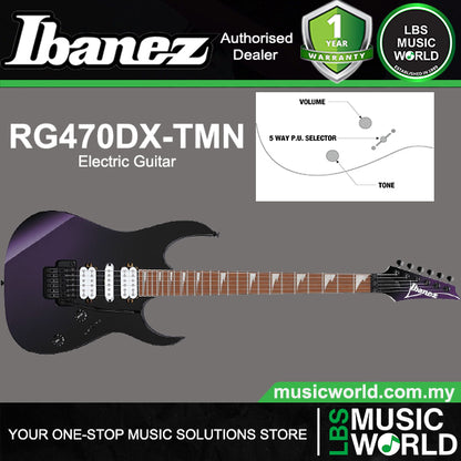 Ibanez RG470DX Meranti Body Electric Guitar with HSH Pickup Jatoba Fretboard and Tremolo