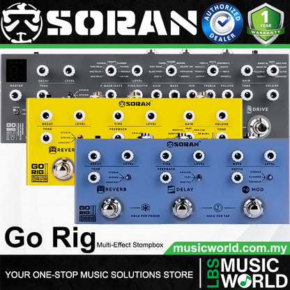 SORAN Go Rig Compact Portable All In One Rechargeable Multi Effects Stompbox (JCMS-G3A JCMS-G3B JCMS-G4)