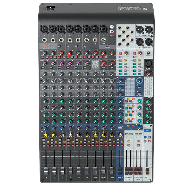 Soundcraft Signature Plus 12 Channel Professional Audio Mixer Compact Analogue Mixing with Effect
