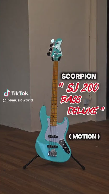 Scorpion SJ200 Bass Deluxe Series 4 Strings Maple Fingerboard Electric Bass Guitar