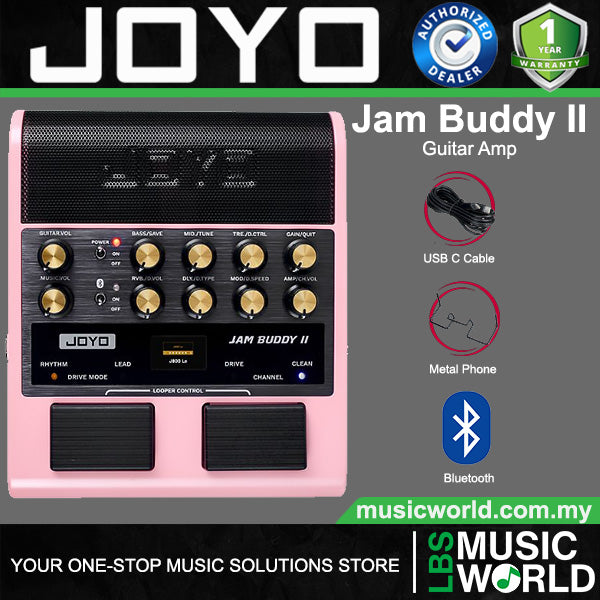 Joyo Jam Buddy II 8 Watt Portable Multi Effect Electric Guitar Amp Built in Bluetooth