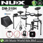 Nux DM-310H Full Set Digital Electronic Drum Kit with Bluetooth and Dual Mesh Head (DM310H DM 310H)