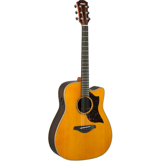Yamaha A3R ARE 41 Inch Dreadnought Cutaway Solid Sitka Spruce Top Acoustic Electric Guitar - Vintage Natural