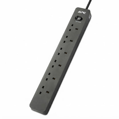APC PME6U2B-UK Power Surge Protector 6 Way Extension Socket With 2 USB A (PME6U2BUK PME6BUK)