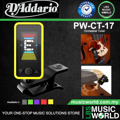 D'Addario PW-CT-17 Eclipse Clip On Chromatic Orchestral Tuner for Cello and Double Bass PWCT17)
