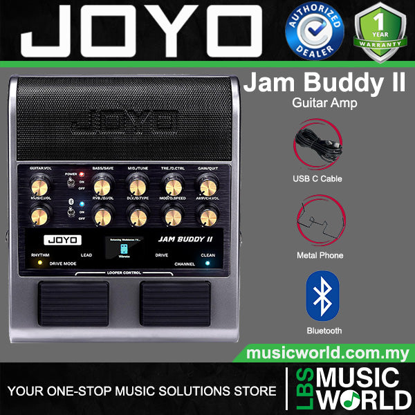 Joyo Jam Buddy II 8 Watt Portable Multi Effect Electric Guitar Amp Built in Bluetooth