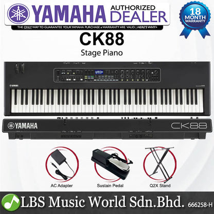 Yamaha CK88 88 Keys Stage Piano with GHSA Weighted Keyboard and Built in Speaker (CK 88)