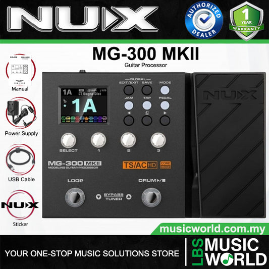 Nux MG-300MKII Modelling Guitar Processor Multi Electric Guitar Effects Pedal (MG300 MG300MKII)
