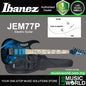 Ibanez JEM77P American Basswood Electric Guitar HSH Pickup with Maple Fretboard and Gig Bag - Blue Floral Pattern