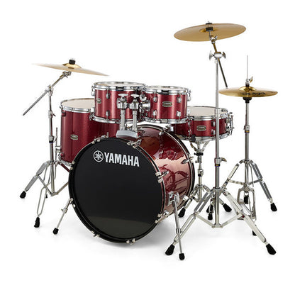 Yamaha Rydeen RDP2F5 5 Piece Acoustic Drum Set with Cymbal Package - Burgandy Glitter