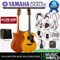 Yamaha AC3M ARE 41 Inch Concert Cutaway Solid Sitka Spruce Top Acoustic Electric Guitar With Pickup - Vintage Natural