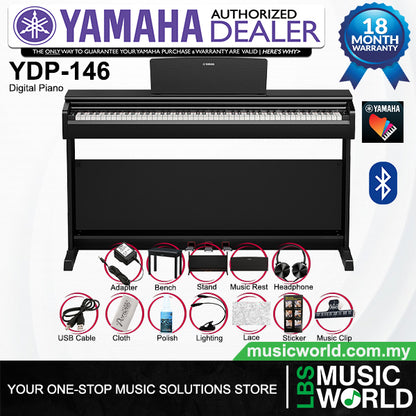 Yamaha YDP-146 Arius 88 Keys Digital Piano Complete Package (YDP145 YDP146)
