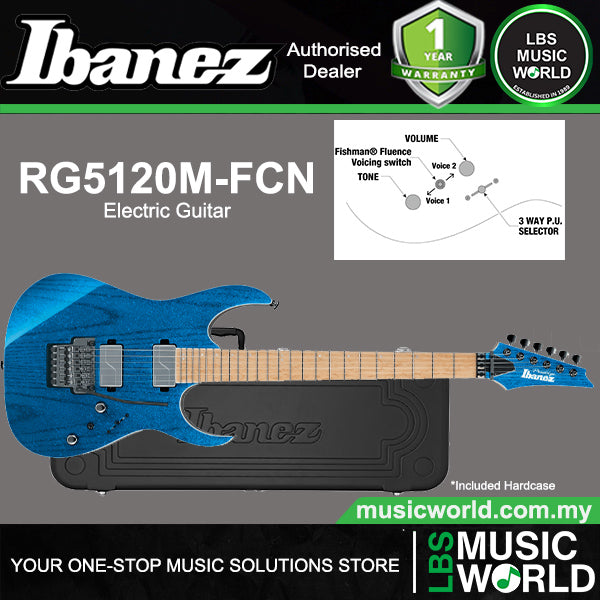 Ibanez RG5120M African Mahogany Body Prestige Electric Guitar with HH Pickup and Hard Case