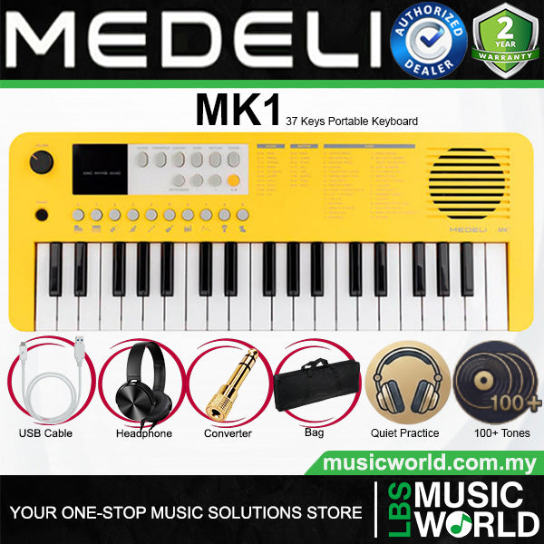 Medeli MK1 37 Key Portable Mini Keyboard with Original Adapter