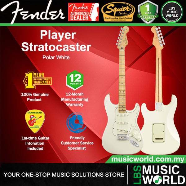 Fender Player Stratocaster Electric Guitar SSS Pickup with Maple Fretboard and Tremolo