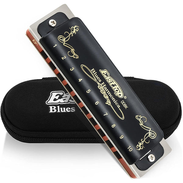 Easttop T008K Blues Harp Diatonic Harmonica in Major 12 Keys for All Player