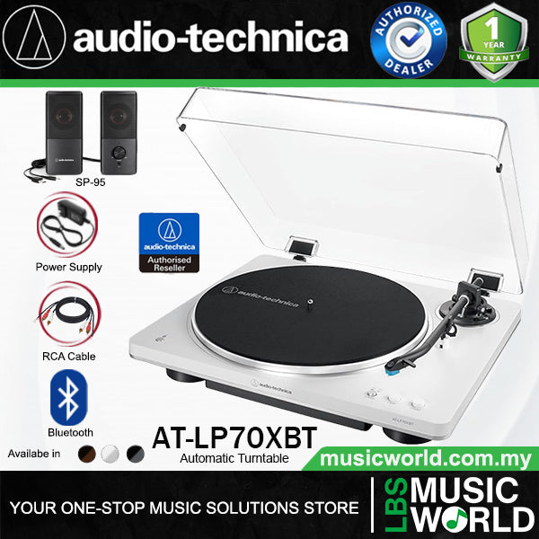 Audio Technica AT-LP70XBT Black Fully Automatic Wireless Bluetooth Belt Drive Turntable (ATLP70XBT LP70X LP70)
