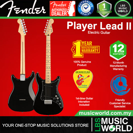Fender Mexico Player Lead II Electric Guitar with Maple Fingerboard - Black