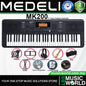Medeli MK200 61 Keys Portable Keyboard Complete Package with Original Adapter  - Black