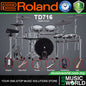 Roland TD716 Digital Electronic V-Drums 7 Series Kit Set Package with Pedal and Amplifier