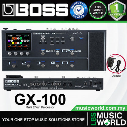 Boss GX-100 Guitar Multi Effects Pedal with Touchscreen Audio Interface and Bag (GX100 GX 100)