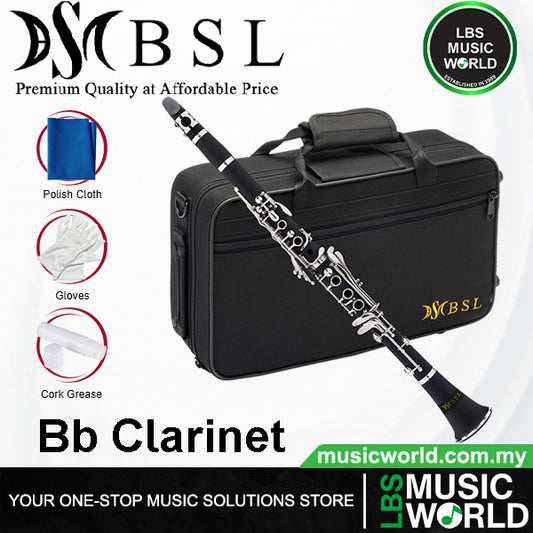 BSL Bb Clarinet B Flat Woodwind Instrument Ebonite for Beginner