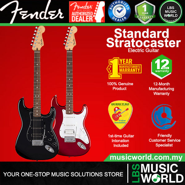 Fender Standard Stratocaster Electric Guitar HSS Pickup with Laurel Fingerboard and Tremolo