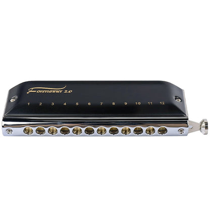 Easttop FORERUNNER 2.0 12 Hole 48 Tones Chromatic Harmonica Suitable for Beginner and Professional