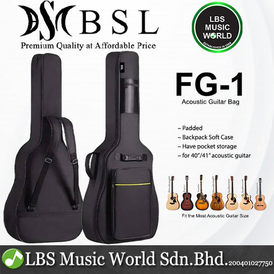 BSL FG-1 41 inch 600D Acoustic Guitar Gig Bag Bagpack Cover Soft Case