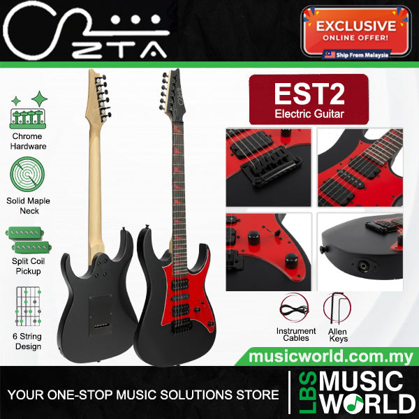 ZTA EST2 Super Stratocaster Electric Guitar Package Amplifier Bundle Set with Tremolo