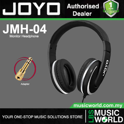 Joyo JMH-04 Dynamic Bass Monitor Studio Headphone with Adapter (JMH04 JMH 04)
