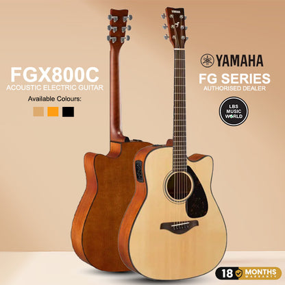 Yamaha FGX800C 41'' Dreadnought Solid Spruce Acoustic Electric Guitar With Pickup (FGX800)
