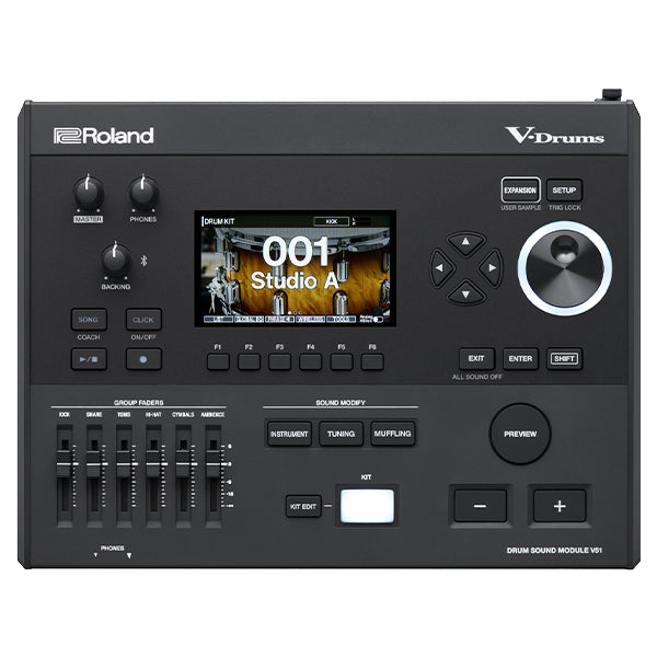 Roland TD516 Digital Electronic V-Drums Kit Package with Amplifier and Expandable V51 Module