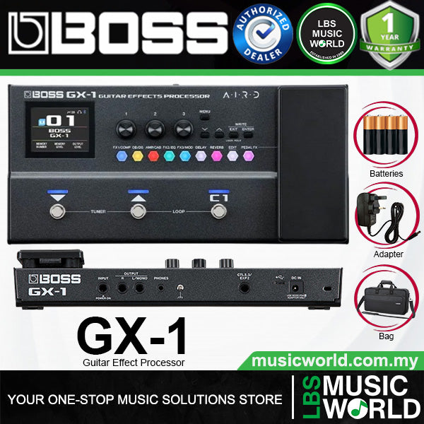 Boss GX-1 Portable Guitar Effects Processor with Bluetooth for Electric Guitar (GX1)