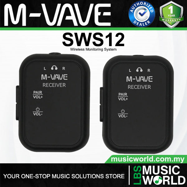 M-VAVE SWS12 2.4 GHz Wireless In Ear Earphone Monitoring Audio Transmission System