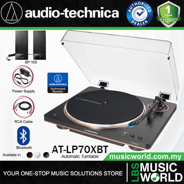 Audio Technica AT-LP70XBT Black Fully Automatic Wireless Bluetooth Belt Drive Turntable (ATLP70XBT LP70X LP70)