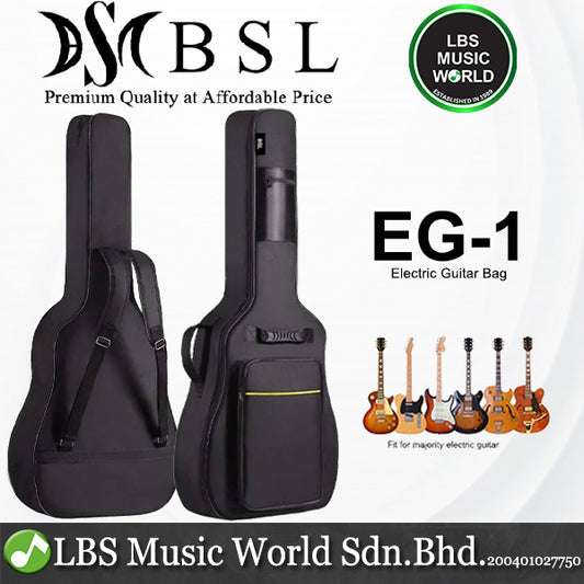 BSL EG1 Electric Guitar Bag for All Size Electric Guitar Padded Backpack Soft Case